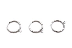 22 mm, ÇELİK KÜPE KANCASI KULPLU, GÜMÜŞ RENK, 1. KALİTE KARARMAZ - ERTÜRK
