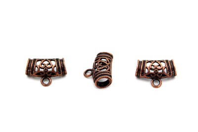 22x16 mm KOLYE VE FULAR APARATI ZAMAK DÖKÜM, BAKIR RENK - 2