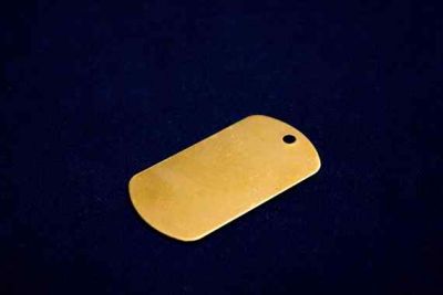28x51 mm KÜNYE DESENLİ PUL, HAM PİRİNÇ #943H - 2