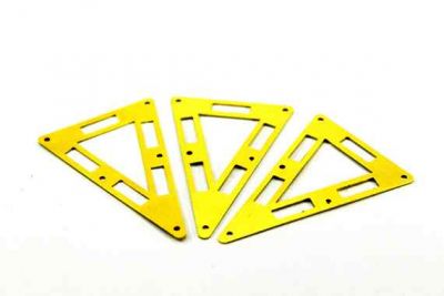 33x50 mm DESENLİ ÜÇGEN BEŞ DELİK PUL, HAM PİRİNÇ #794H - 2