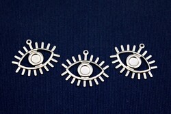22x26 mm GÖZ DESENLİ SALLANTI PUL, NİKEL KAPLAMALI PİRİNÇ #1624N - ERTÜRK
