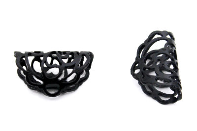 22x35 mm KOLYE VE FULAR APARATI ZAMAK DÖKÜM, SİYAH RENK - 2