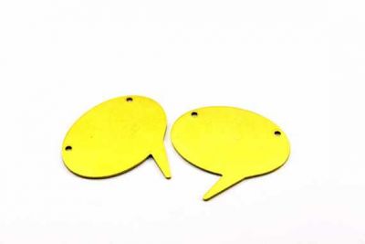 27x37 mm OVAL DESENLİ KONUŞMA ÇERÇEVESİ PUL, HAM PİRİNÇ #972H - 2