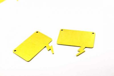 22x37 mm KARE DESENLİ KONUŞMA ÇERÇEVESİ PUL, HAM PİRİNÇ #969H - 2