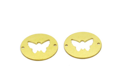 23 mm KELEBEK DESENLİ YUVARLAK PUL, HAM PİRİNÇ - 2