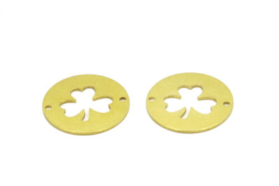 23 mm YONCA DESENLİ YUVARLAK PUL, HAM PİRİNÇ - 2