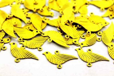 13x21 mm KUŞ DESENLİ PUL, HAM PİRİNÇ #465H - 2