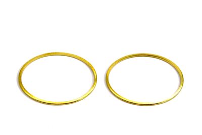 23x30 mm OVAL RONDELA PUL, HAM PİRİNÇ #1772H - 2