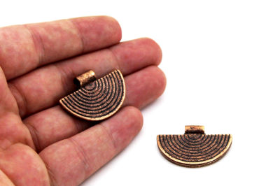 23x33 mm DESENLİ SALLANTI ZAMAK DÖKÜM, BAKIR RENK - 2