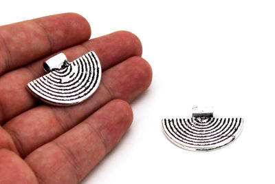 23x33 mm DESENLİ SALLANTI ZAMAK DÖKÜM, GÜMÜŞ OKSİT RENK - 2