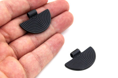 23x33 mm DESENLİ SALLANTI ZAMAK DÖKÜM, SİYAH RENK - 2