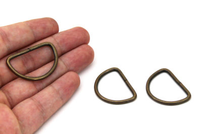 23x36 mm D AÇIK HALKA, DEMİR ANTİK SARI KAPLAMALI - 2