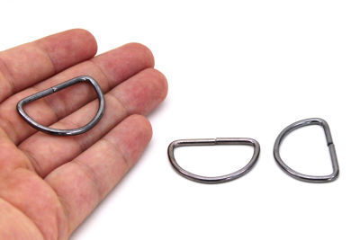 23x36 mm D AÇIK HALKA, DEMİR SİYAH NİKEL KAPLAMALI - 2