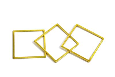 24x24 mm KARE RONDELA PUL, HAM PİRİNÇ #1778H - 2