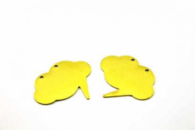 24x38 mm BULUT DESENLİ KONUŞMA ÇERÇEVESİ PUL, HAM PİRİNÇ #977H - 2