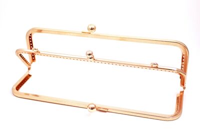 25 CM İKİ BÖLMELİ ÇANTA KULPU, ROSE GOLD RENK, KOD-29R