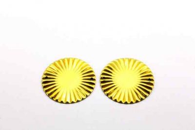 25 mm DESENLİ YUVARLAK PUL, HAM PİRİNÇ #666H - 2