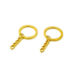25 mm EZME ZİNCİRLİ ANAHTARLIK HALKASI, SARI KAPLAMA - 2