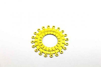 40 mm YUVARLAK ÇOK DELİKLİ PUL, HAM PİRİNÇ #1052H - 3