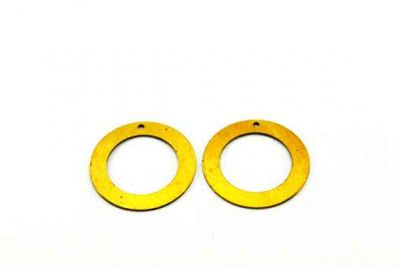 25 mm YUVARLAK TEK DELİK PUL, HAM PİRİNÇ #8H-TEK-DELİK - 2