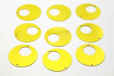 32 mm YUVARLAK İKİ DELİK PUL, HAM PİRİNÇ #548H - 2