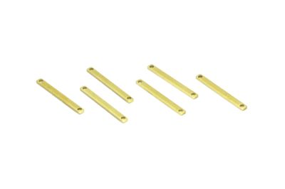 2.5x25 mm DİKDÖRTGEN DESENLİ PUL, HAM PİRİNÇ #1378H - 2
