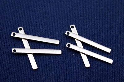 2.5x25 mm DİKDÖRTGEN DESENLİ PUL, NİKEL KAPLAMALI PİRİNÇ #1377N - 2