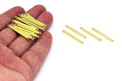2.5x30 mm DİKDÖRTGEN DESENLİ PUL, HAM PİRİNÇ #1380H - 2