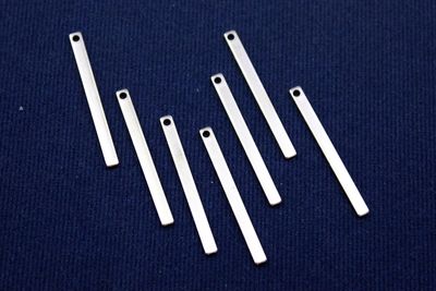 2.5x30 mm DİKDÖRTGEN DESENLİ PUL, NİKEL KAPLAMALI PİRİNÇ #1379N - 2