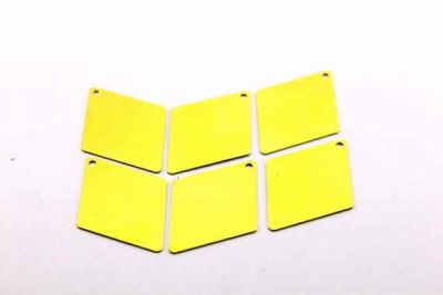 25x33 mm BAKLAVA DESENLİ DÜZ TEK DELİK PUL, HAM PİRİNÇ #23H-DÜZ-TEK-DELİK - 2