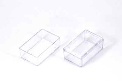 2.5x4 cm, YÜKSEKLİK : 1.5 cm, 10 ADET, KAPAKLI MİNİ MALZEME KUTUSU, BONCUK KUTUSU, ŞEFFAF RENK - 2