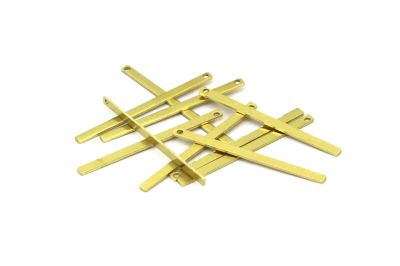 2.5x40 mm DİKDÖRTGEN DESENLİ PUL, HAM PİRİNÇ #1383H - 2
