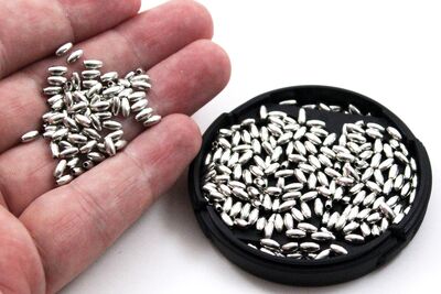 2.5x5 mm, ARPA MODEL METAL BONCUK, DEMİR MİSKET, NİKEL KAPLAMA - 2