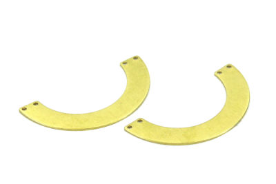 25x50 mm YARIM ÇEMBER AY PUL, HAM PİRİNÇ #1324H - 2