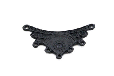 25x51 mm KOLYE VE FULAR APARATI ZAMAK DÖKÜM, SİYAH RENK - 2