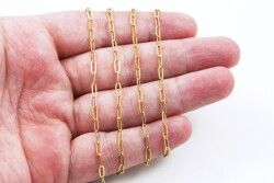 2.5x6.5 mm ÇELİK ZİNCİR, ATAÇ ZİNCİR, GOLD RENK, 1. KALİTE KARARMAZ - ERTÜRK