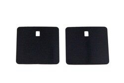 27.5x27.5 mm KARE MODEL PLASTİK PUL PAYET, PANO PULU, 2.6x4.3 mm DİKDÖRTGEN DELİK, SİYAH RENK - Thumbnail