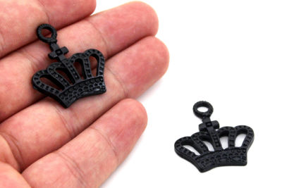 27x30 mm DESENLİ SALLANTI ZAMAK DÖKÜM, SİYAH RENK - 2
