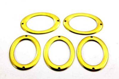 27x37 mm OVAL DESENLİ İKİ DELİK PUL, HAM PİRİNÇ #597H - 2