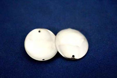 27x37 mm OVAL DESENLİ İKİ DELİK BOMBELİ PUL, NİKEL KAPLAMA #595N - 2