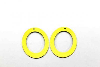 27x37 mm OVAL DESENLİ TEK DELİK PUL, HAM PİRİNÇ #599H-TEK-DELİK - 2