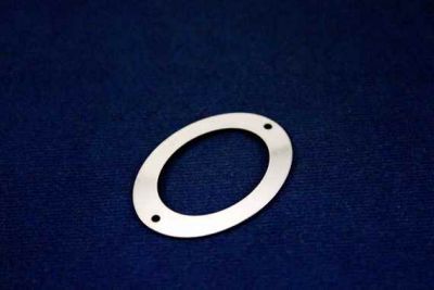 27x37 mm OVAL DESENLİ İKİ DELİK PUL, NİKEL KAPLAMA #599N - 3