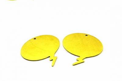 27x37 mm OVAL DESENLİ KONUŞMA ÇERÇEVESİ PUL, HAM PİRİNÇ #974H - 2
