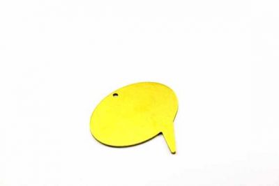 27x37 mm OVAL DESENLİ KONUŞMA ÇERÇEVESİ PUL, HAM PİRİNÇ #975H - 2