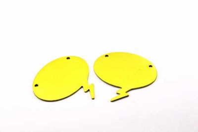27x37 mm OVAL DESENLİ KONUŞMA ÇERÇEVESİ PUL, HAM PİRİNÇ #973H - 2