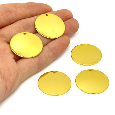 28 mm, YUVARLAK PUL, LAZER MARKALAMA PULU, PİRİNÇ MALZEME, LAK KAPLAMA, TEL KALINLIĞI 0.80 MM - 1