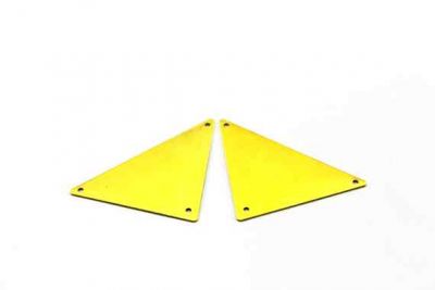 28x45 mm ÜÇGEN ÜÇ DELİK PUL, HAM PİRİNÇ #742H-ÜÇ-DELİK - 2