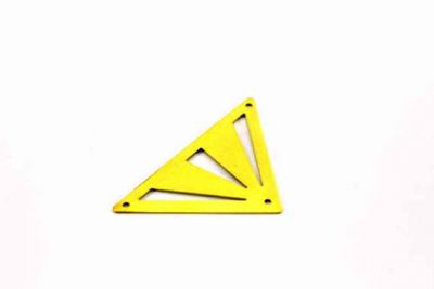 28x45 mm ÜÇGEN ÜÇ DELİK PUL, HAM PİRİNÇ #743H-ÜÇ-DELİK - 2