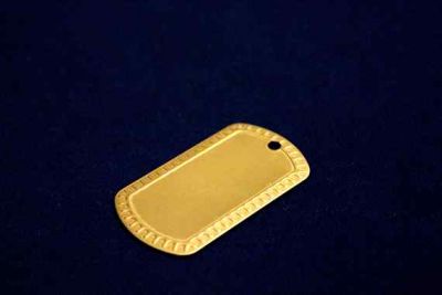 28x51 mm KÜNYE DESENLİ PUL, HAM PİRİNÇ #948H - 2