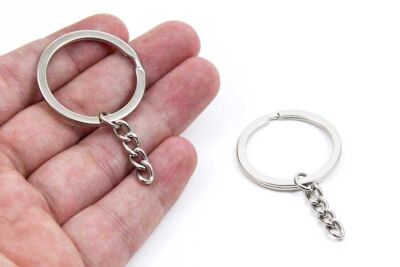 29 mm ZİNCİRLİ ANAHTARLIK HALKASI, NİKEL KAPLAMA - 1